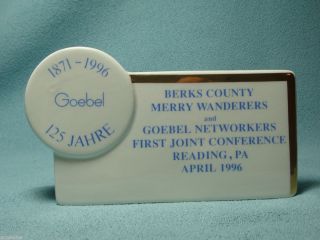 BERKS COUNTY MERRY WANDERERS & GOEBEL NETWORKERS 1STJOINT CONFERENCE 