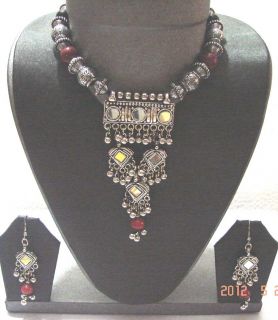   Long Handcrafted Ethnic Kuchi Necklace Jewelry Bely Dance Gypsy