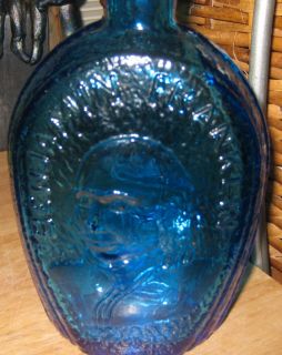 Wheaton Glass Benjamin/Ben Franklin Blue Bottle  Nice