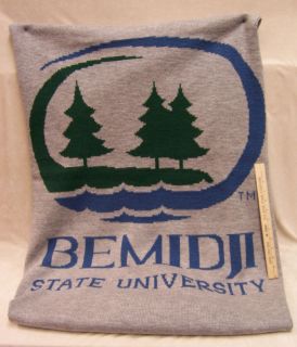 Wool Blanket Throw Bemidji State University Made by Bemidji Woolen 