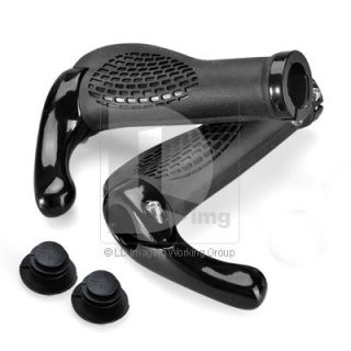 Bicycle Cycling Lock on Handlebar Grips Ends Black Rubber Mountain MTB 