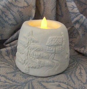 Woodland Moose Pine Cabin Silicone Flicker Candle Mold