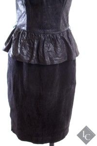 berman s black strapless leather dress size s