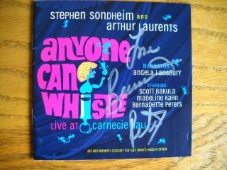 Bernadette Peters Signed CD Anyone Can Whistle Live 95 074646722428 