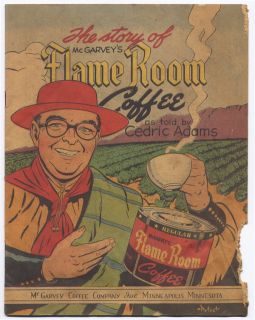 Scarce 1950s McGarveys Flame Room Coffee Promotional Giveaway Comic 