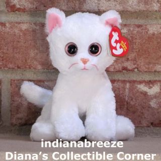 BIANCA White Cat w Big Eyes 2012 Ty Beanie Baby NEW Ready to Ship MINT 