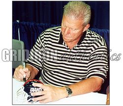 Bill Parcells RARE Autographed New York Giants Throwback Mini Helmet 