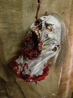 Bill The Zombie Head with Sprayer Horror Prop Halloween Haunted House 
