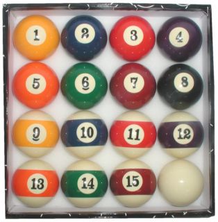 Big Numbers Eight Ball Pool Ball Set 16 Billiard Balls