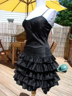 Betsey Johnson Ruffle Lycra Black Dress 4