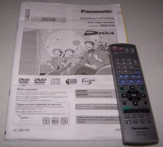 Panasonic DMR E55 DVD Video Recorder  With Power Cord, Remote, Manual 
