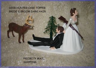 Humorous Wedding 10 PT Big Buck Deer Hunter Hunting Cake Topper