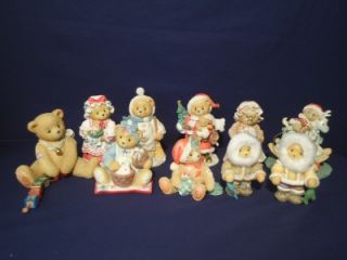 Lot of 10 Cherished Teddies Enesco Christmas Collection Collectible 