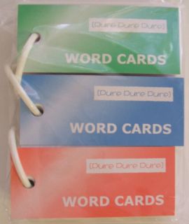 Green Red and Blue Japanese Word Cards