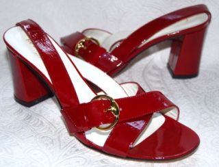 365 new patent red shoes sandals bettye muller 38 5