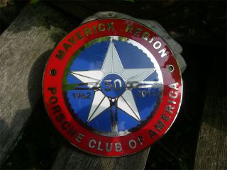 Porsche Club of America Texas Maverick Region Badge Plakette 50 Jahre 