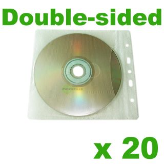 20 Pcs CD DVD Case Storage Holder Binding Binder Sleeve