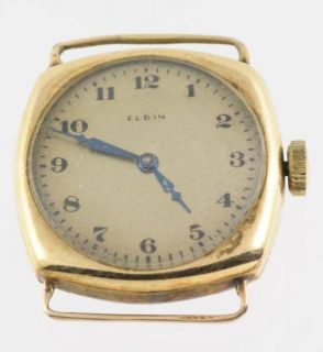 Antique 1919 Lady Elgin 15 Jewel .585 14K Yellow Gold Wristwatch