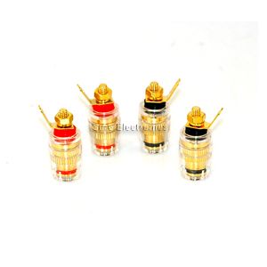 4pcs Gold Plated Speaker Cable Terminal Plug Binding Post