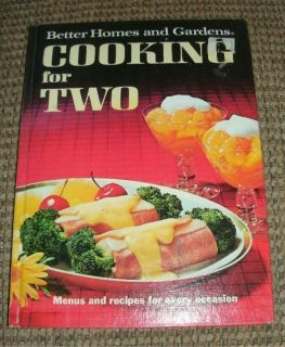 Vintage Book Better Homes Gardens Cooking for Two Cookbook Illus 1977 