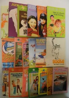 Lot 20 Childrens Chapter Books by Beverly Cleary Judy Blume Ramona 