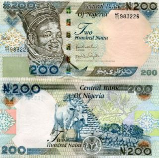 nigeria 200 naira central bank of nigeria 2009 pick new grade unc 