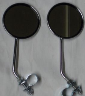 Classic Bicycle Round Mirror No Reflectors 1 Pair