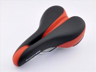  Bike Cycling Seat Saddle Center Hole Black and Red Bicycle Seat 