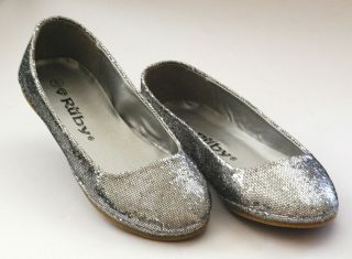 New Ballet Flats Glitter Sparkle Low Heel Big Size Round Gold Black 