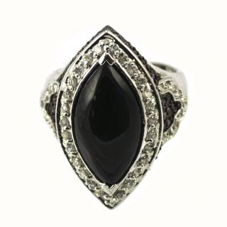 marquise black onyx ring size 9 you are buying size