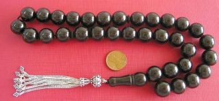   presented by Tesbihci  Big beads of Turkish Oltu Stone ( JET