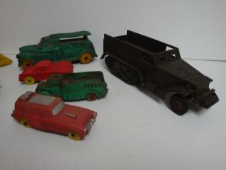 Huge Lot of Old Toys Auburn Rubber Dinky Matchbox Barclay Toy Cars Toy 