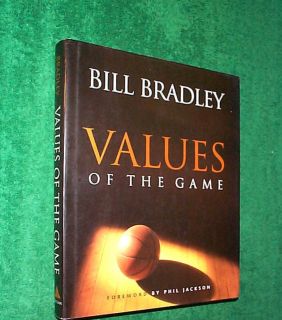 PHIL JACKSON Autograph BILL BRADLEY Signed VALUES OF THE GAME1st 1st 
