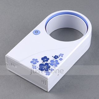 USB Charging Mini Portable Bladeless Fan No Leaf Air Conditioner 