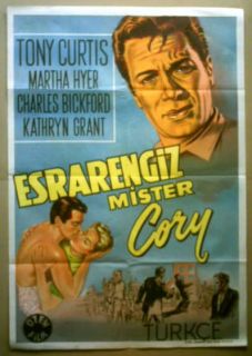 Turkish Movie Poster Mister Cory Tony Curtis Lithograph