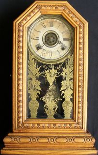 Working Antique William L Gilbert Mantle Clock