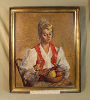 Antique Orig *Blanche Rothschild* American Impressionist Portrait Oil 