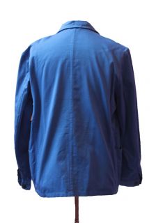   French Workmans Blue Jacket Bill Cunningham Ultramarine Blue