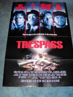 Trespass 1992 Bill Paxton Ice T Ice Cube Orig 1SHT Nice
