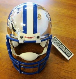 Billy Sims Autographed Mini Chrome Football Helmet Le 2000 Detroit 