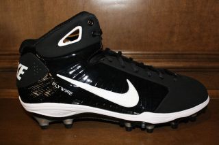   Nike Hyperfly TD Football Cleats Black Molded Flywire Cleats