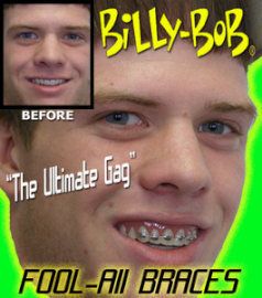 Billy Bob FOOL ALL fake false faux BRACES Teeth Ugly Betty Halloween 