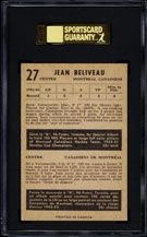 1953 54 Parkhurst 27 Jean Beliveau SGC 88