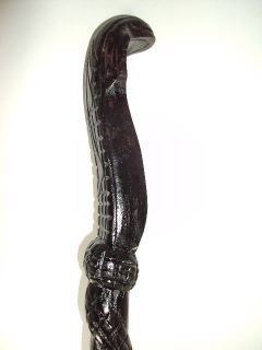   Black Cobra Carved Walking Cane Canes Stick Natural Old African Wood