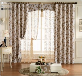   Made Thermal Insulated Ivy Blackout Curtains Drape Set 118X91