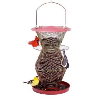 no no bird feeder no no 3 tier cardinal red brass no wood and no 