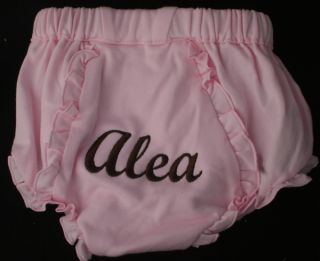 Monogrammed Pink Diaper Cover Bloomer Size 4 18 MO