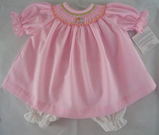DOLL CLOTHES fits Bitty Baby Pink Gingham Smocked Dress BIRTHDAY CAKE!