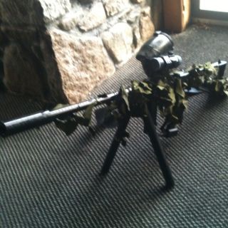 FULLY UPGRADED PAINTBALL SNIPER w Laser Light Bipod And Scope tippmann 