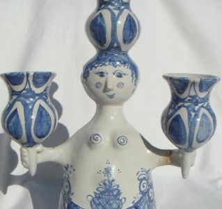 Bjorn Wiinblad Danish Pottery Candle Holder 1967